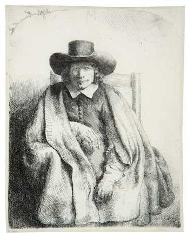Clement de Jonghe, Printseller (Bartsch 272; Biörklund 51-C; Hollstein 272) by Attributed to Rembrandt Harmensz van Rijn