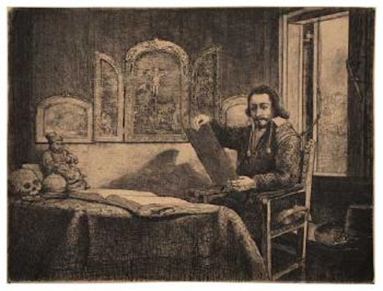 Abraham Francen, Apothecary (Bartsch 273; Biörklund 57-2; Hollstein 273) by Attributed to Rembrandt Harmensz van Rijn