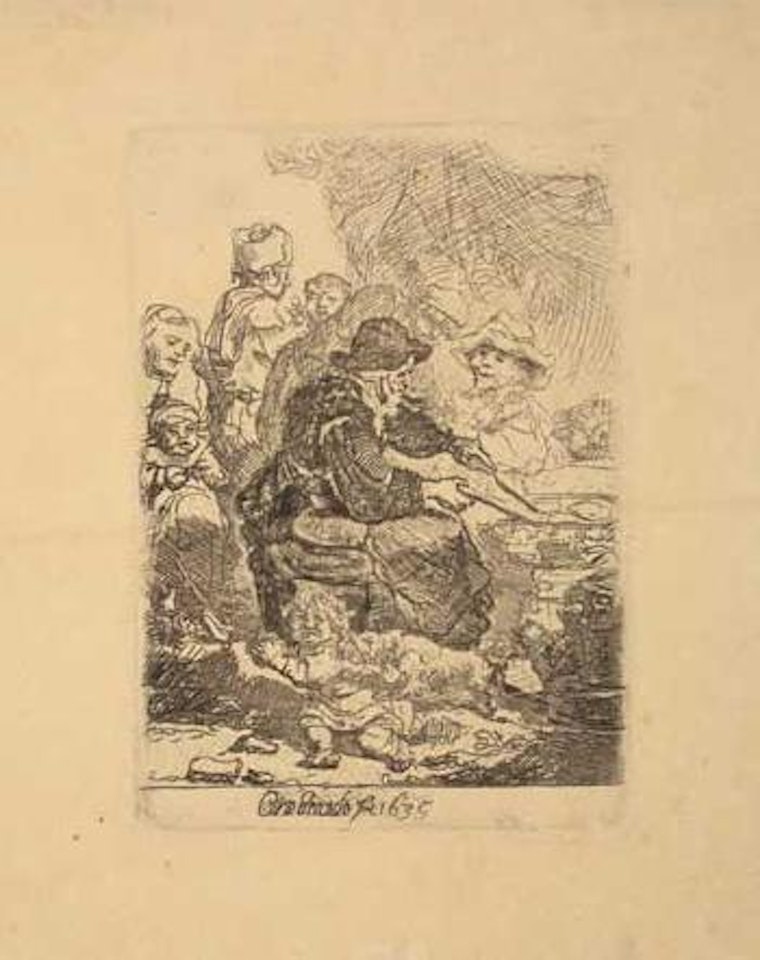 The Pancake Woman (Bartsch 124; Biörklund 35-I; Hollstein 124) by Attributed to Rembrandt Harmensz van Rijn