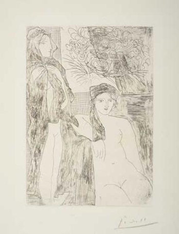 Rembrandt et Deux Femmes by Pablo Picasso