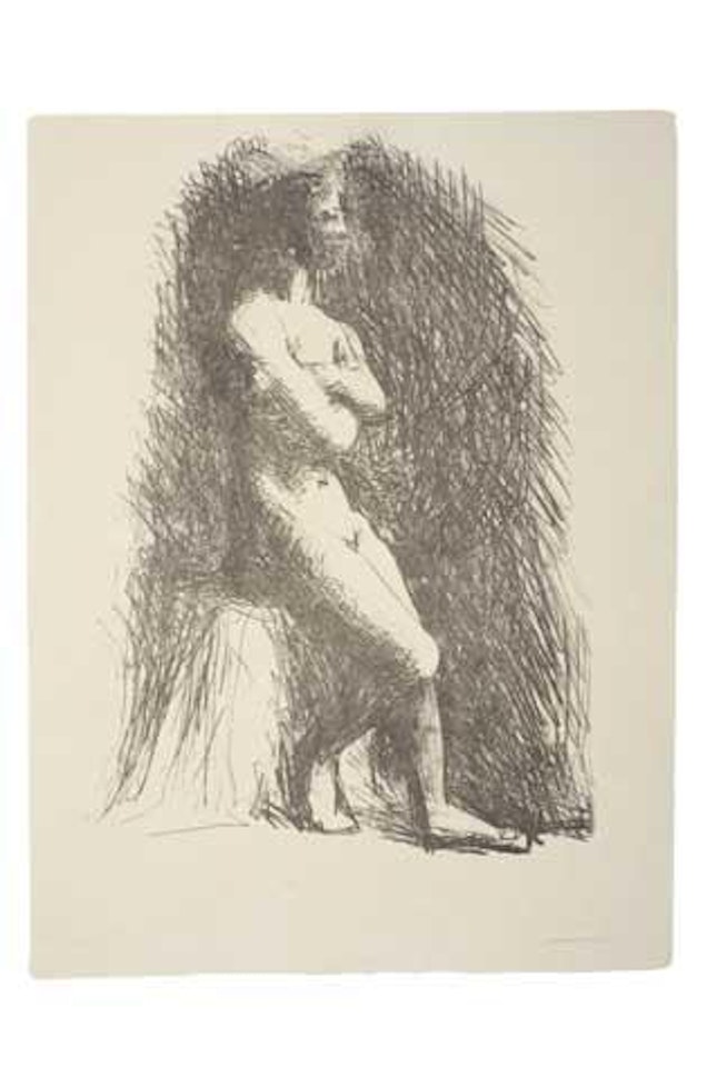 Femme assise (Bloch 69; Mourlot XIX; Reuße 19) by Pablo Picasso