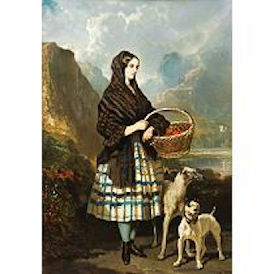 Jeune femme aux chiens by Alfred de Dreux