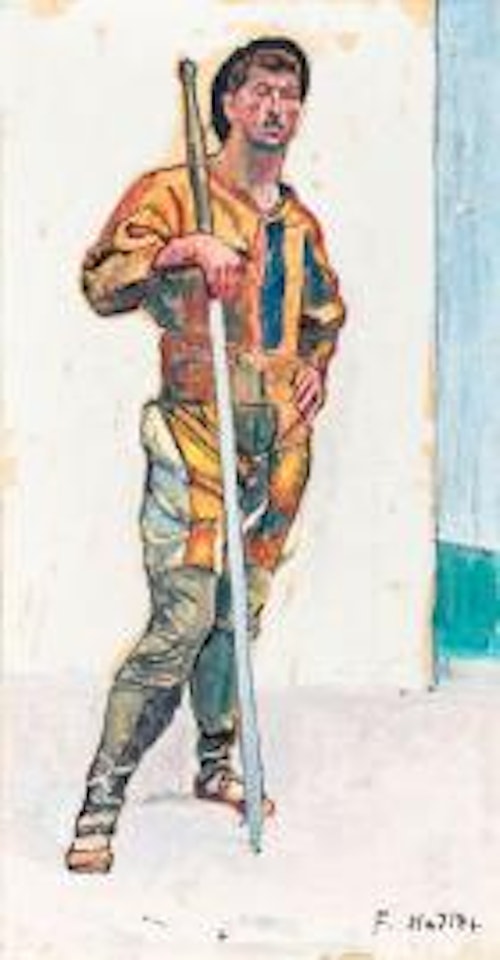 Landsknecht mit Schwert by Ferdinand Hodler