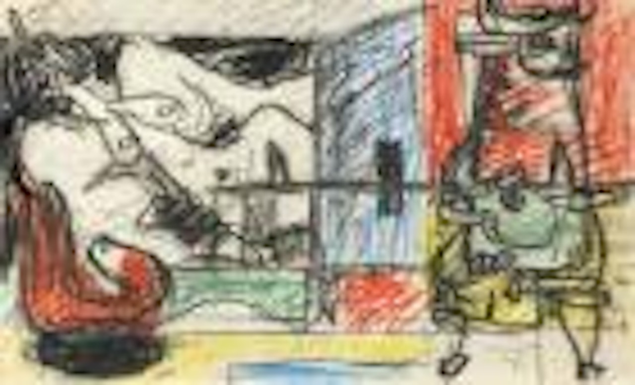 Kompositionsskizze fur ein Fresco by Le Corbusier