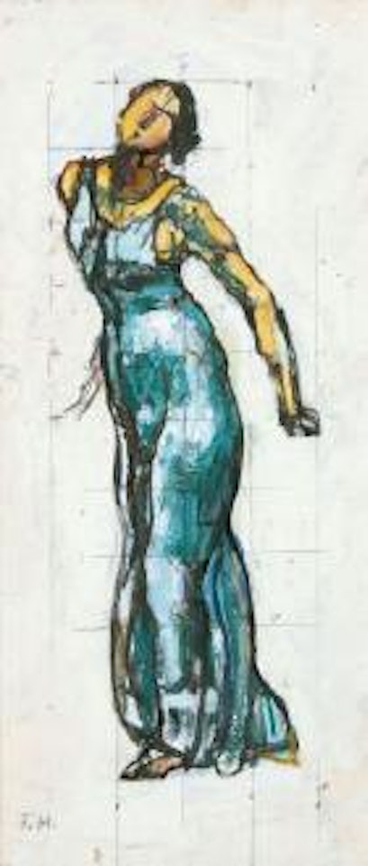 Weibliche Figur zu 'Blick in die Unendlichkeit' by Ferdinand Hodler