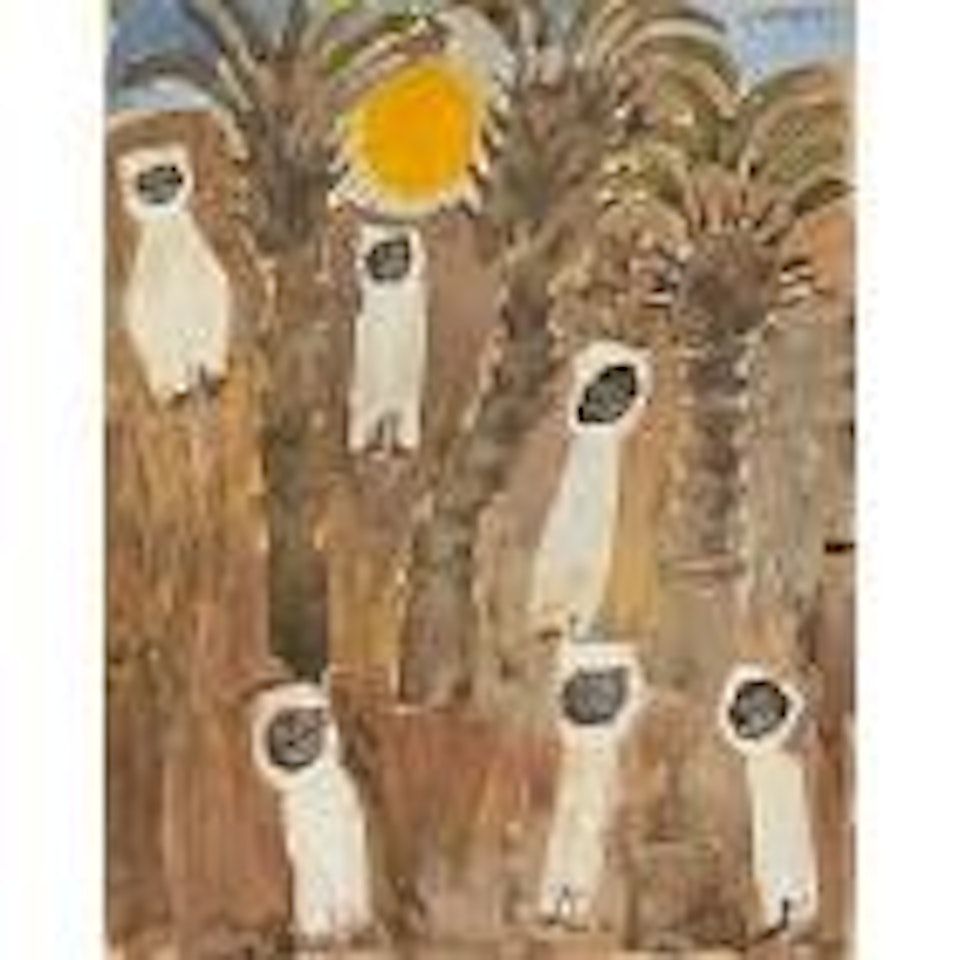 Bedouins et palmiers by Jean Dubuffet