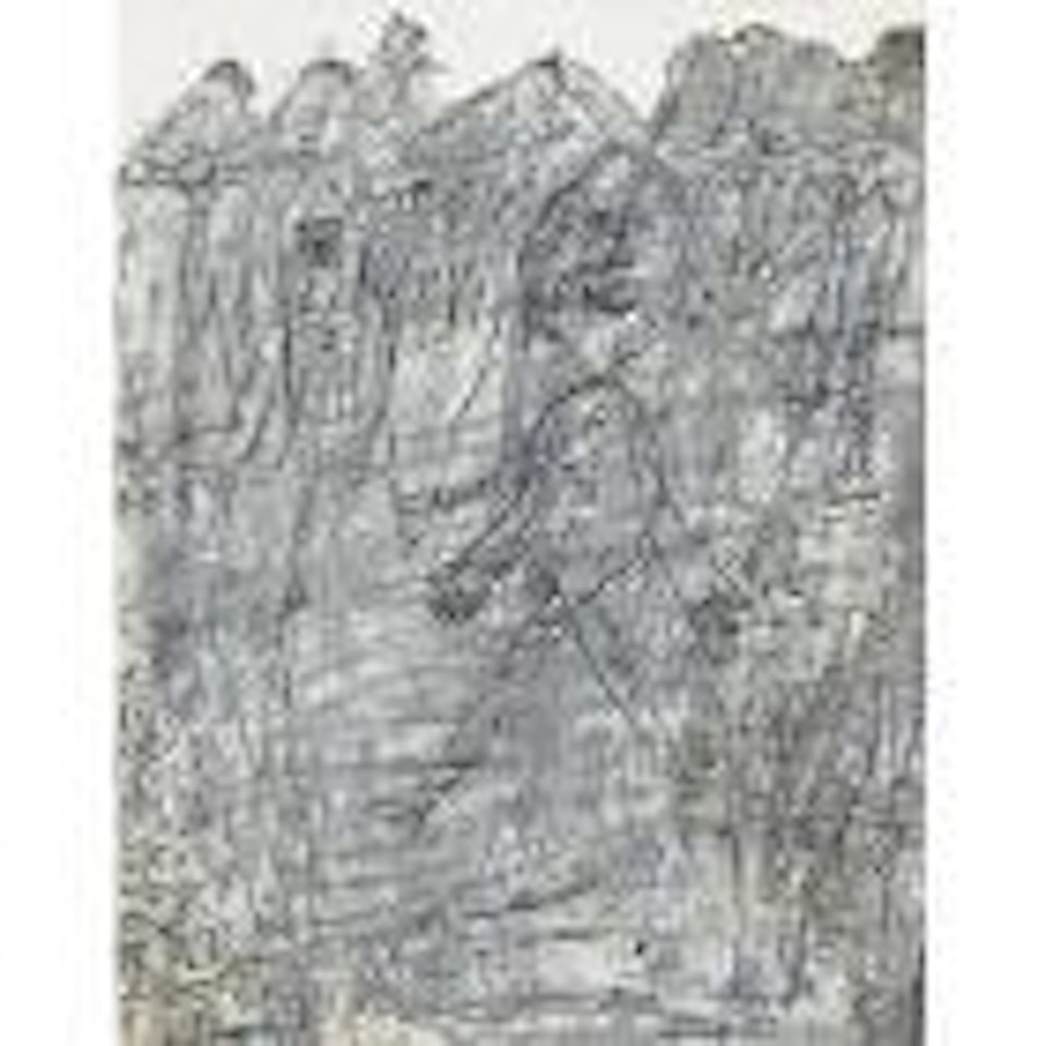 Paysage avec personnage by Jean Dubuffet