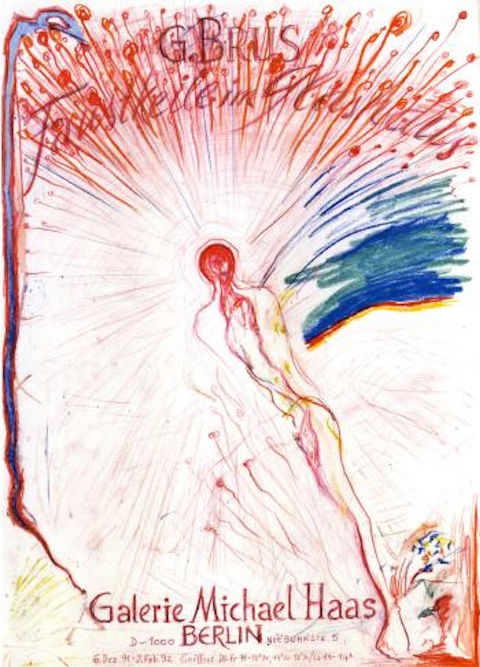 Faustkeil im Glashaus (Plakatentwurf) by Gunter Brus