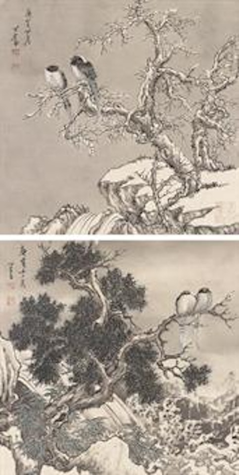 Birds on a Snowy Mountain by Pu Ru