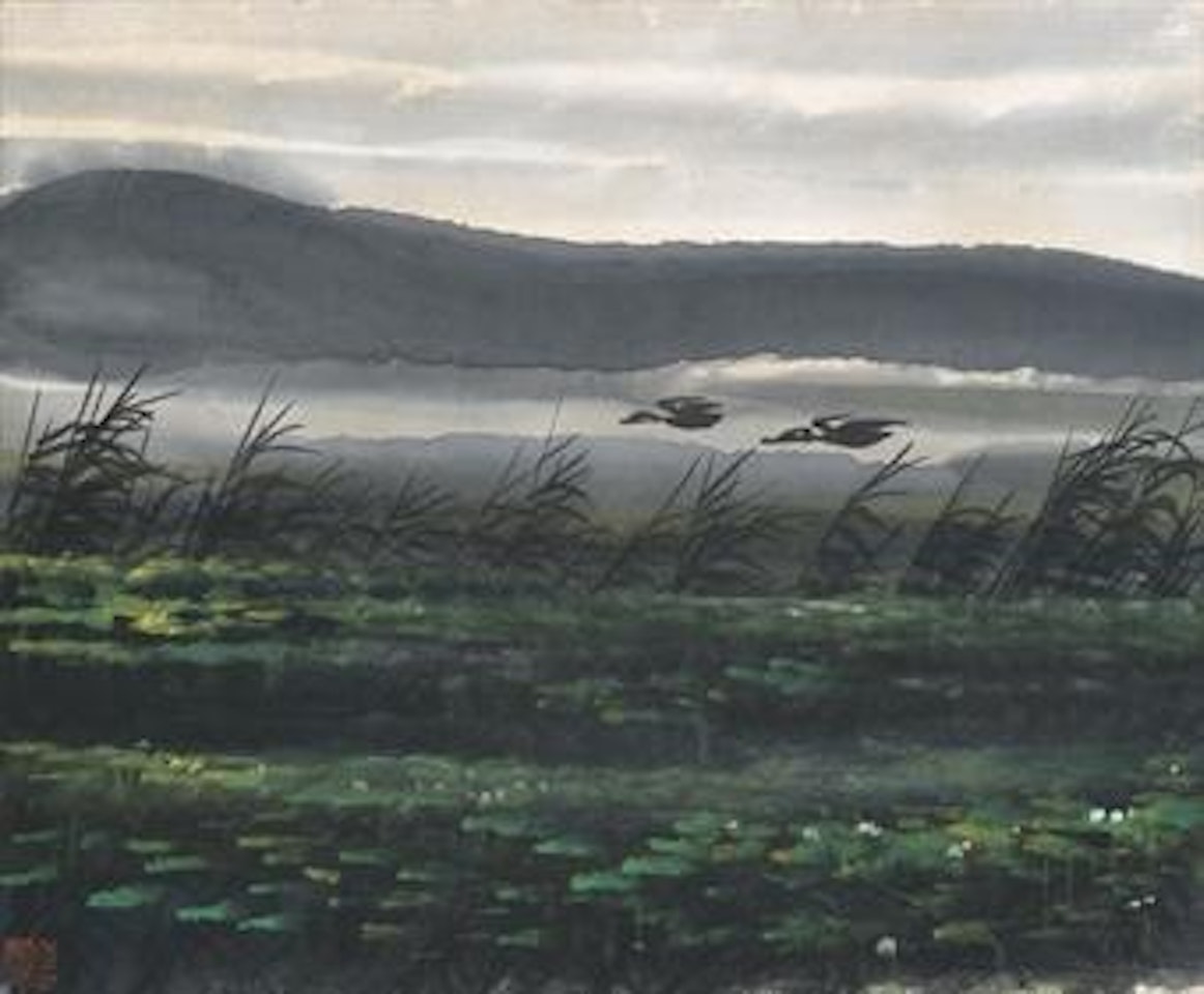 Lotus Pond by Lin Fengmian