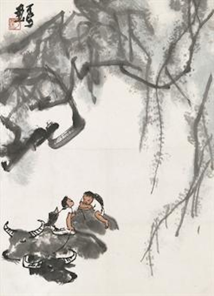 Cowherd by Li Keran
