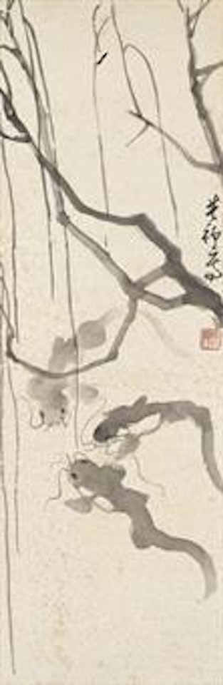 Fish under Willow by Li Kuchan