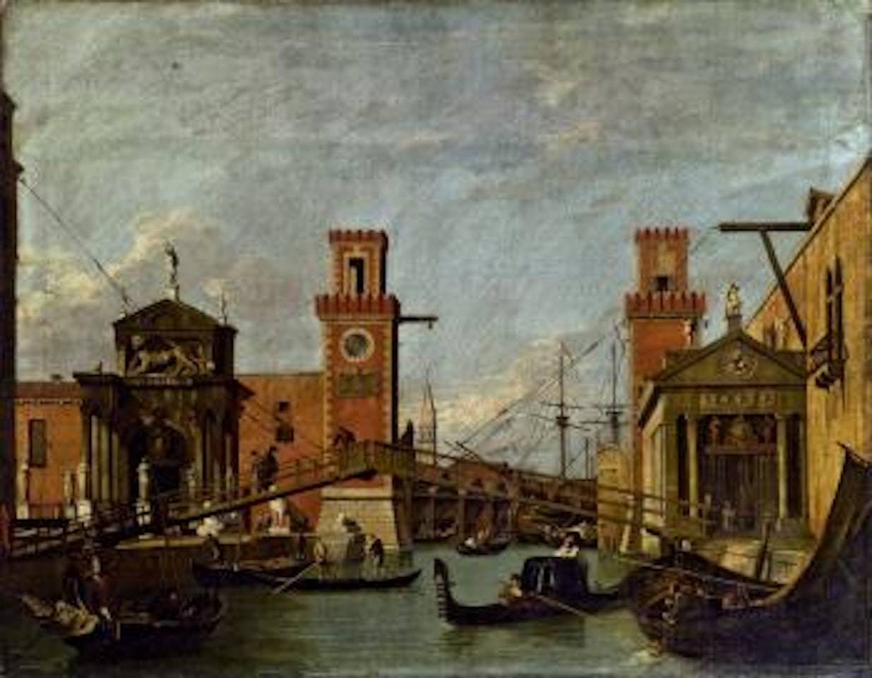 Vedute des Arsenaleingangs by Canaletto