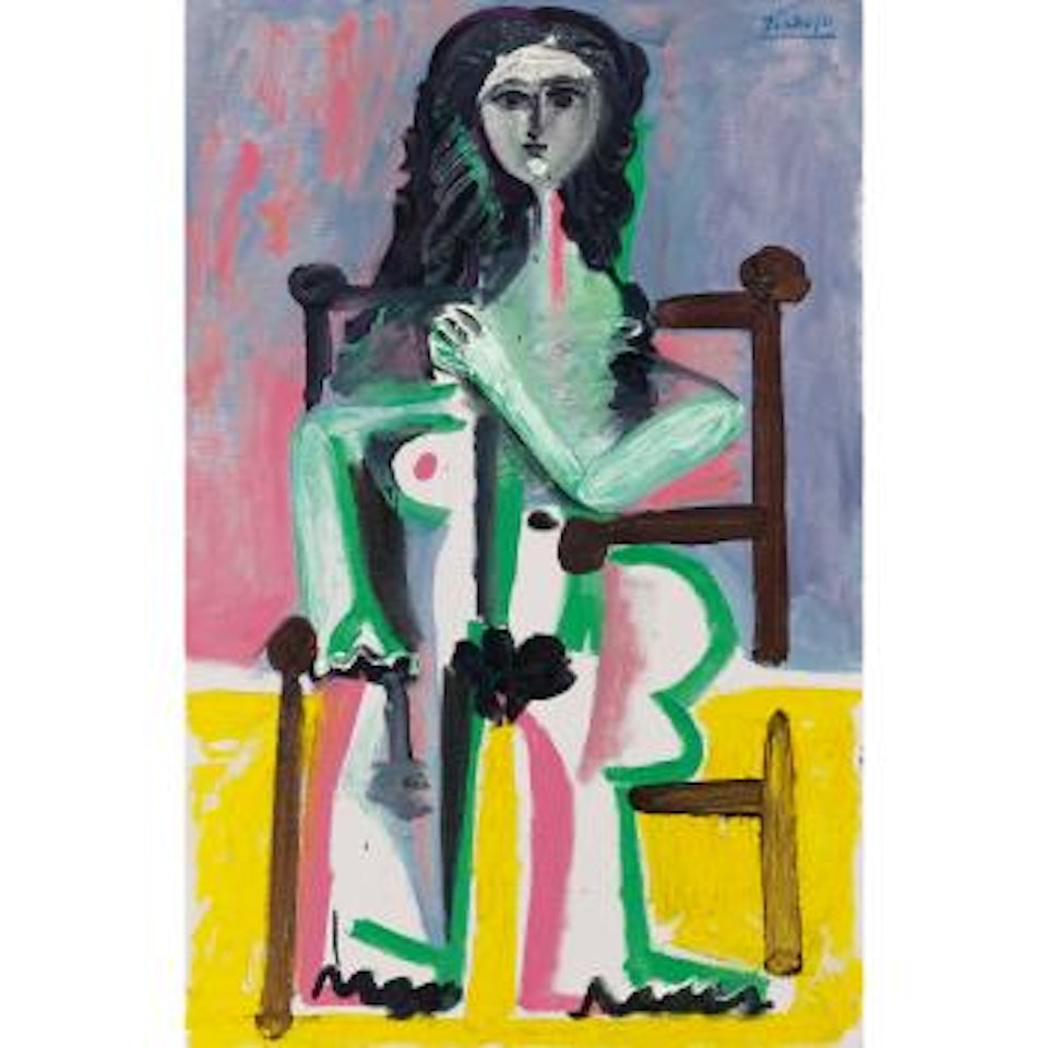 Nu assis dans un fauteuil by Pablo Picasso