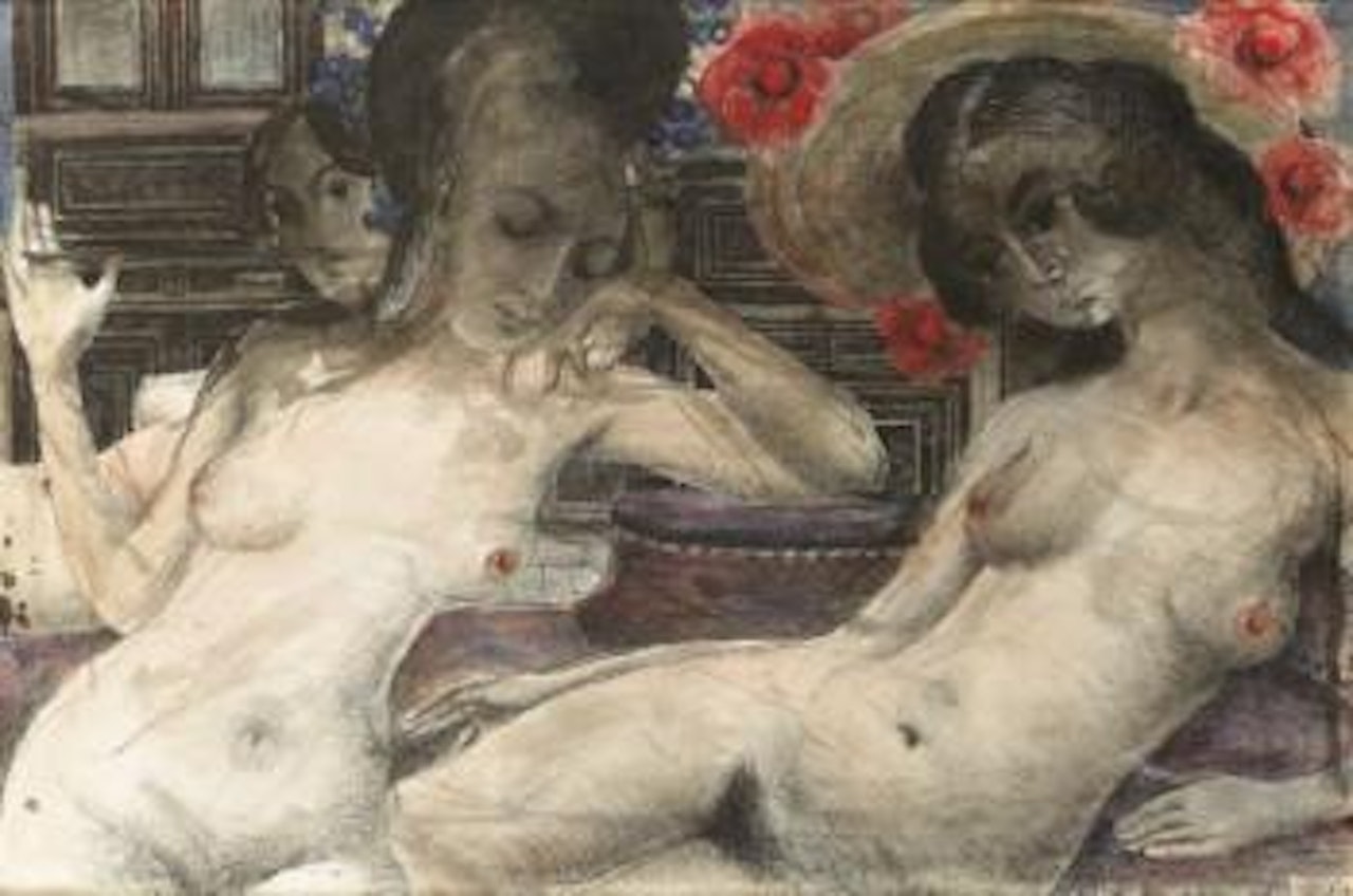 Les chapeaux fleuris by Paul Delvaux