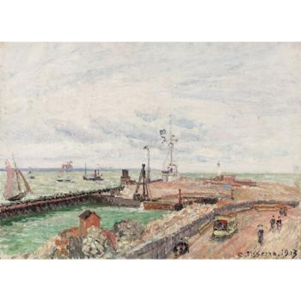 La jetee et la semaphore du Havre by Camille Pissarro