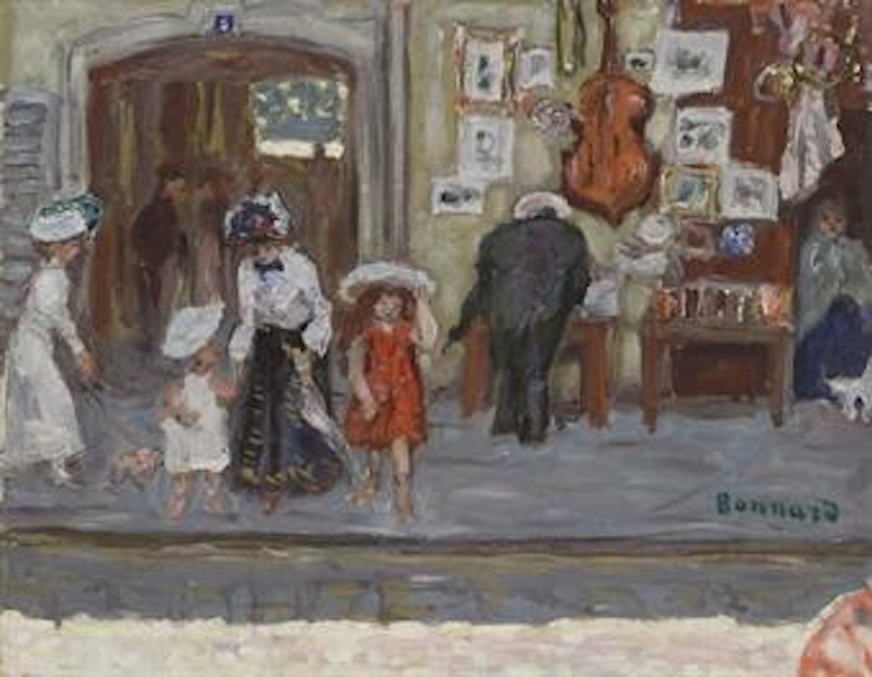 Dans la rue (La Devanture) by Pierre Bonnard