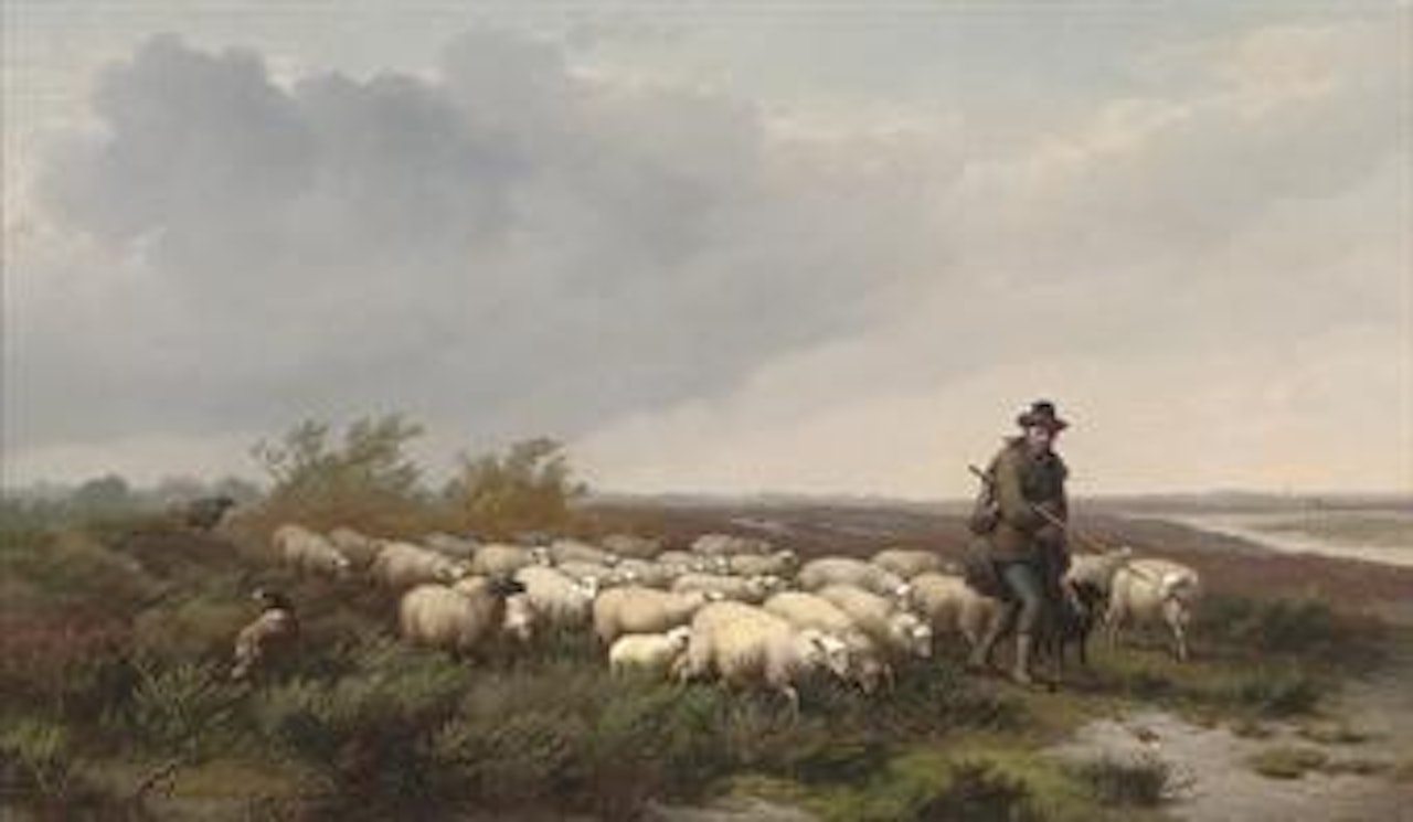 Returning home by Eugène Joseph Verboeckhoven
