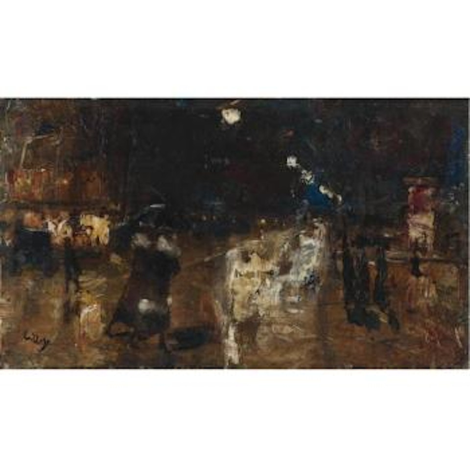 Rainy street by Lesser Ury