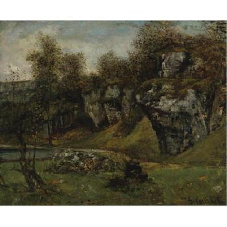 Cliffs of Gruyere, Switzerland by Gustave Courbet