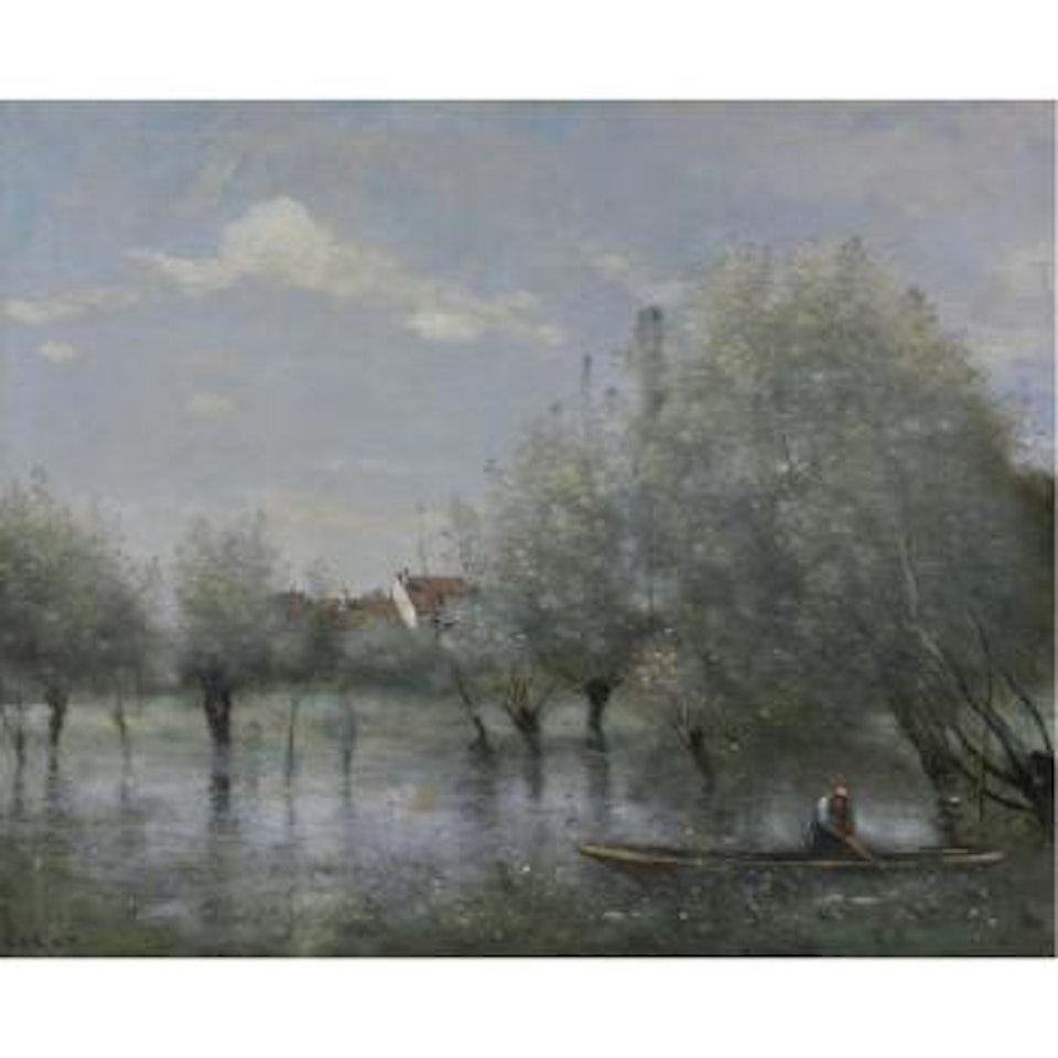 Inondation dans une saulie by Jean Baptiste Camille Corot