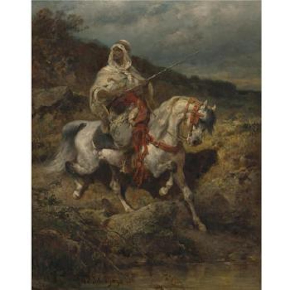 Mounted Arab by Adolf Schreyer