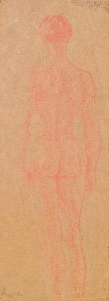 Mannlicher Ruckenakt by Egon Schiele