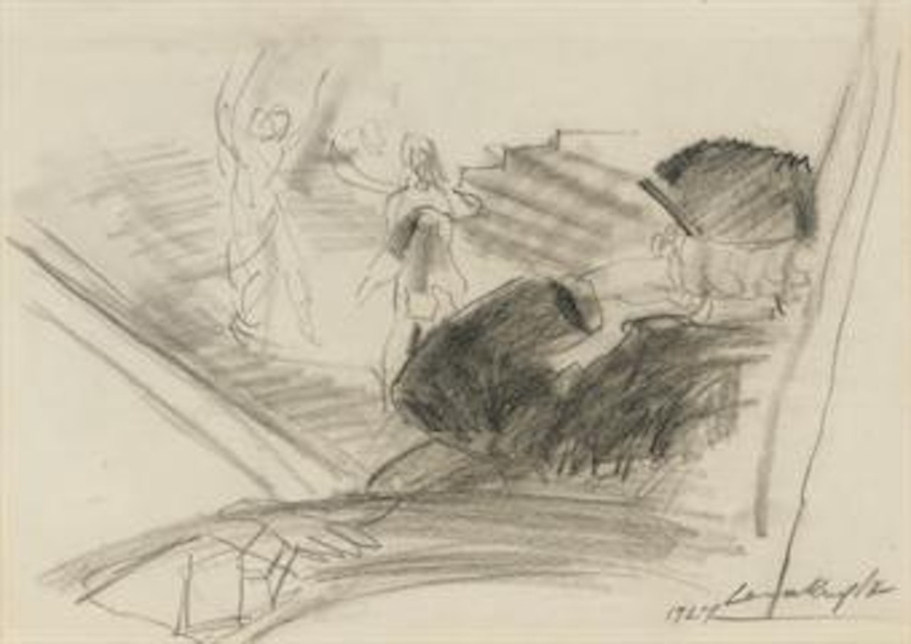 Lilian Baylis at the Old Vic by Laura Knight
