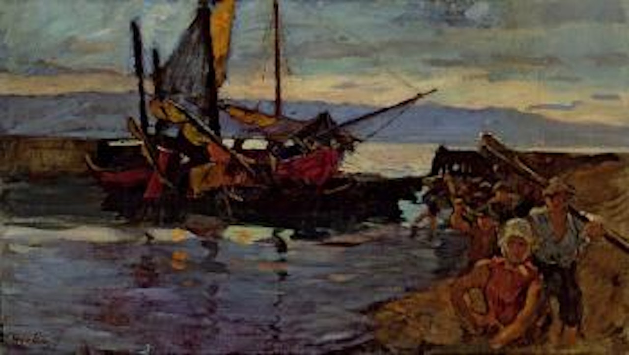 Hafen von Lovrana by Albin Egger-Lienz