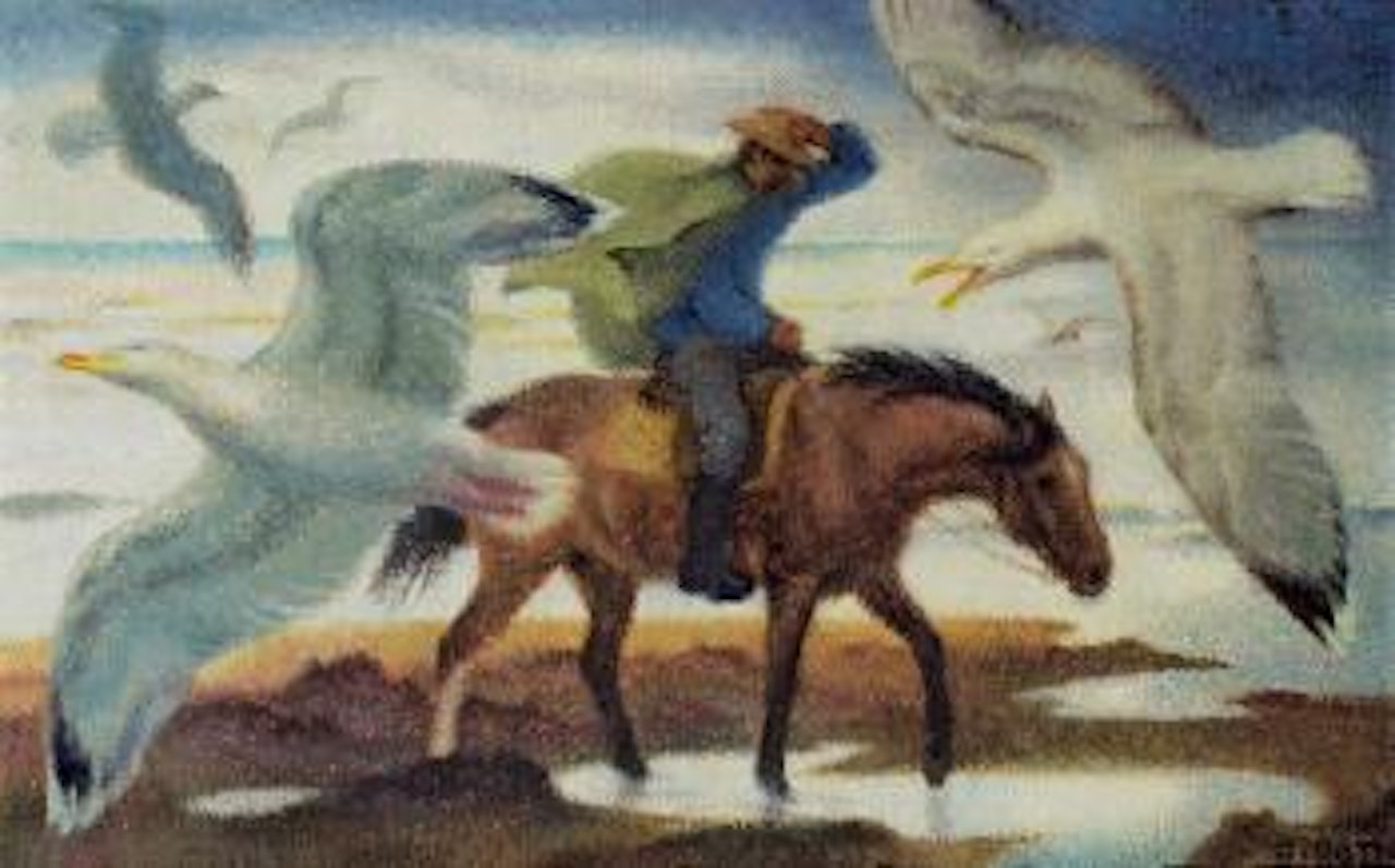 Reiter am meer by Norbertine Bresslern-Roth