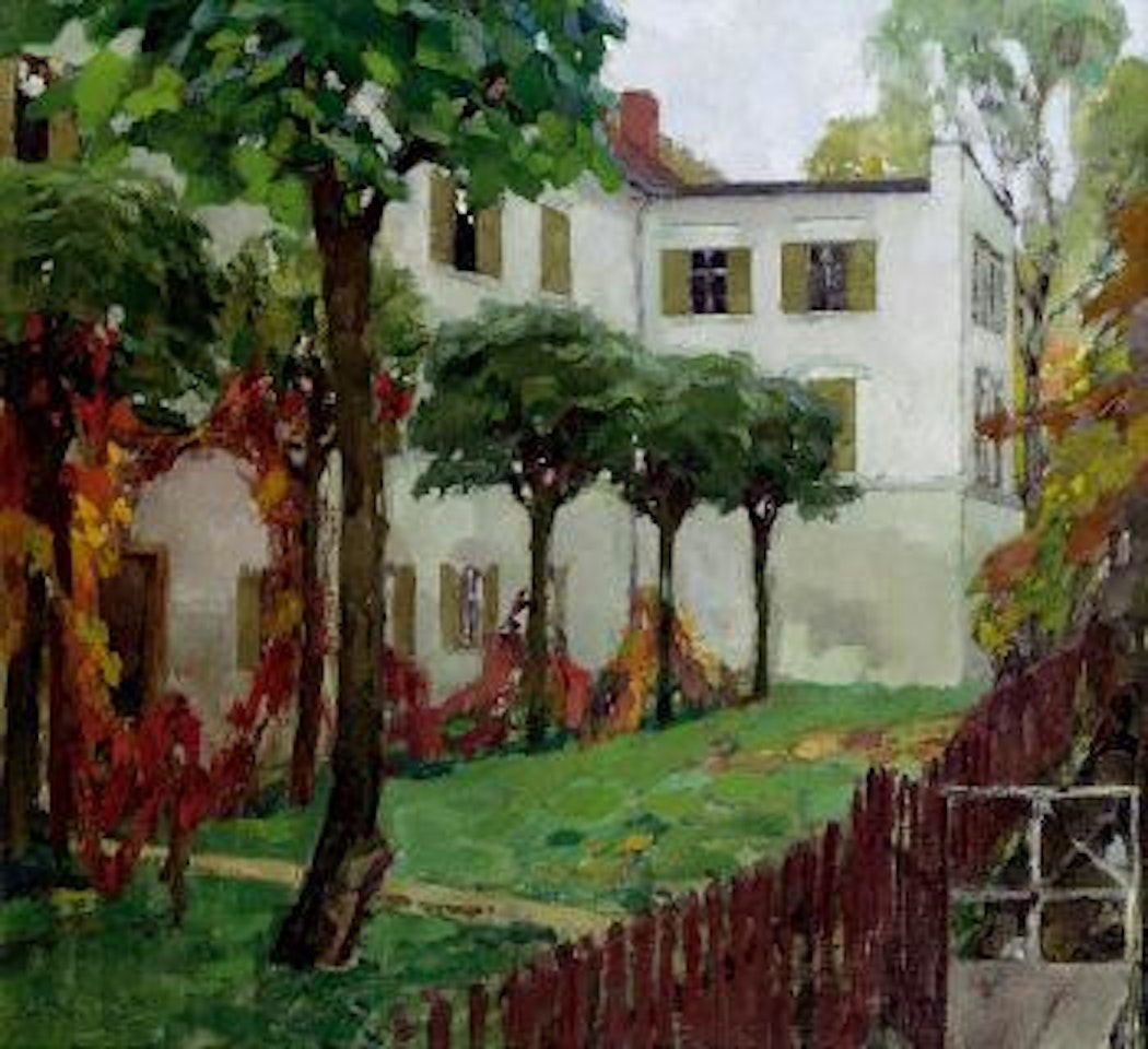 Schloss im herbstlichen Garten (Schloss Hartmannsberg) by Leo Putz