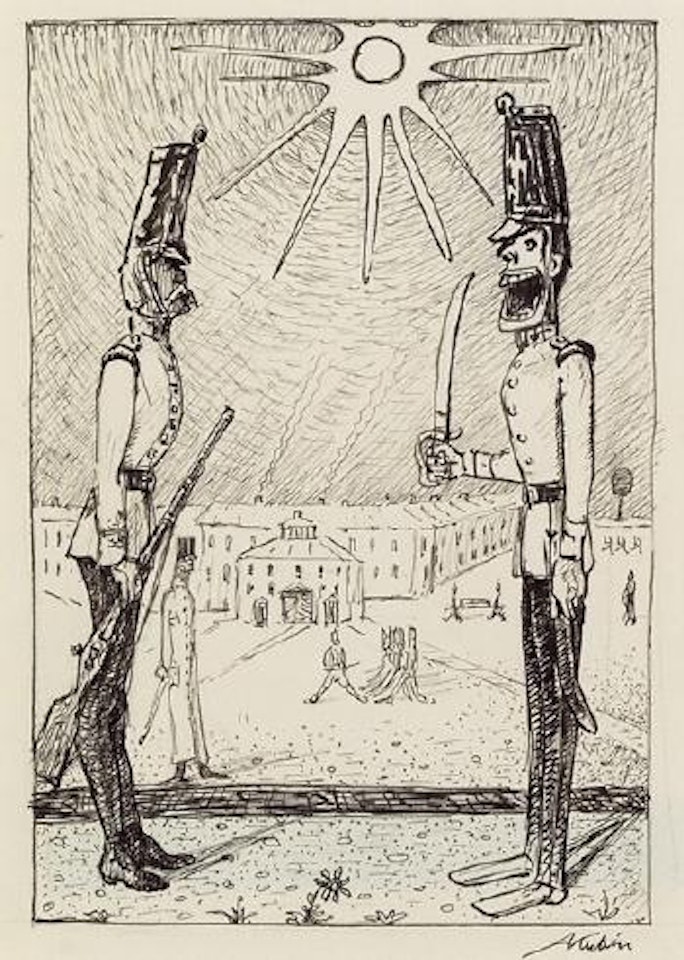 Zwei Soldten by Alfred Kubin
