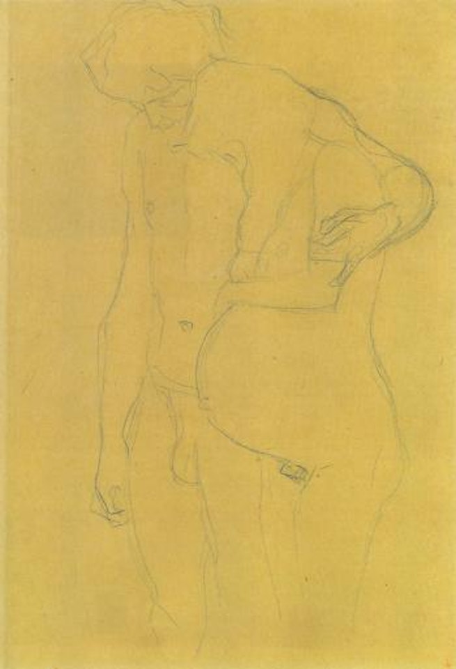 Paarstudie zu 'Hoffnung I' by Gustav Klimt