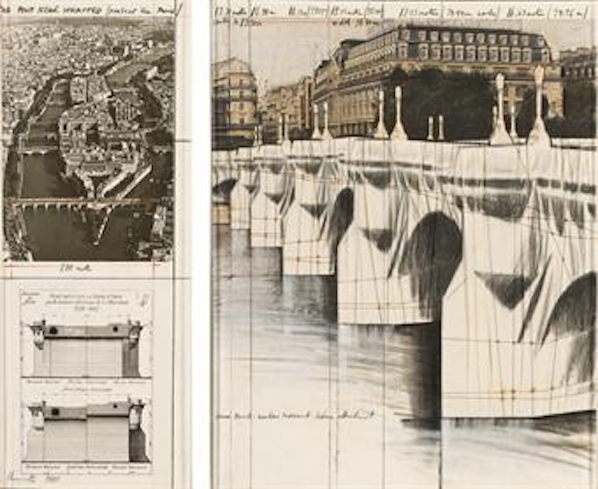 The Pont-Neuf wrapped (project for Paris) by Christo