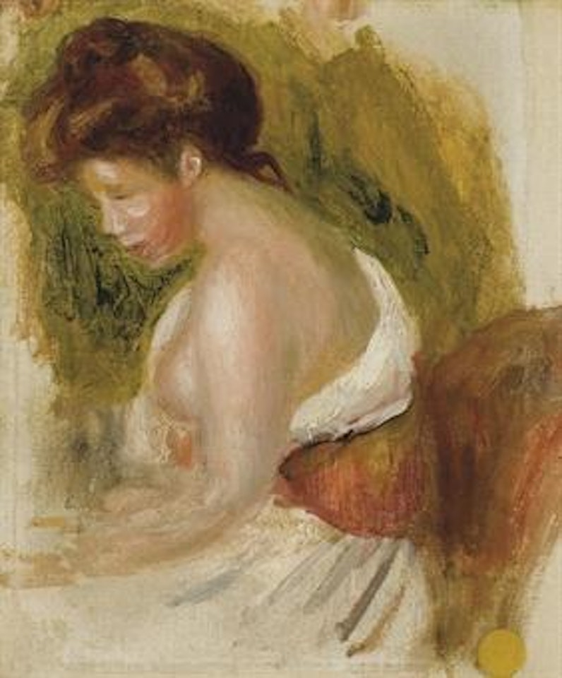 Jeune fille au sein dÃ©couvert by Pierre-Auguste Renoir