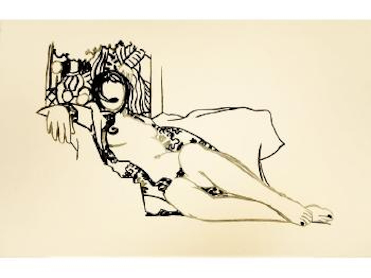 Monica nude with Matisse by Tom Wesselmann