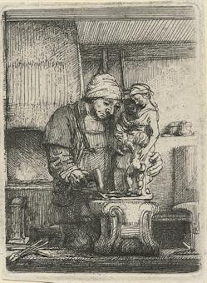 A goldsmith (Bartsch, Hollstein 123; Hind 285) by Attributed to Rembrandt Harmensz van Rijn