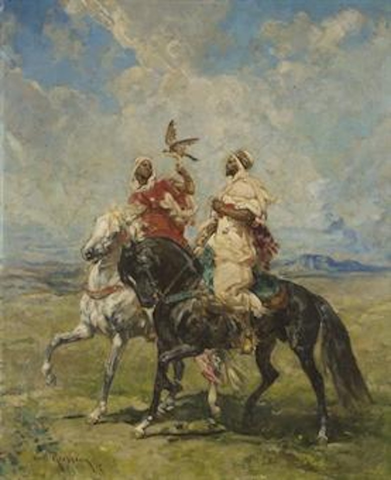Chasseurs au faucon by Henri Émilien Rousseau
