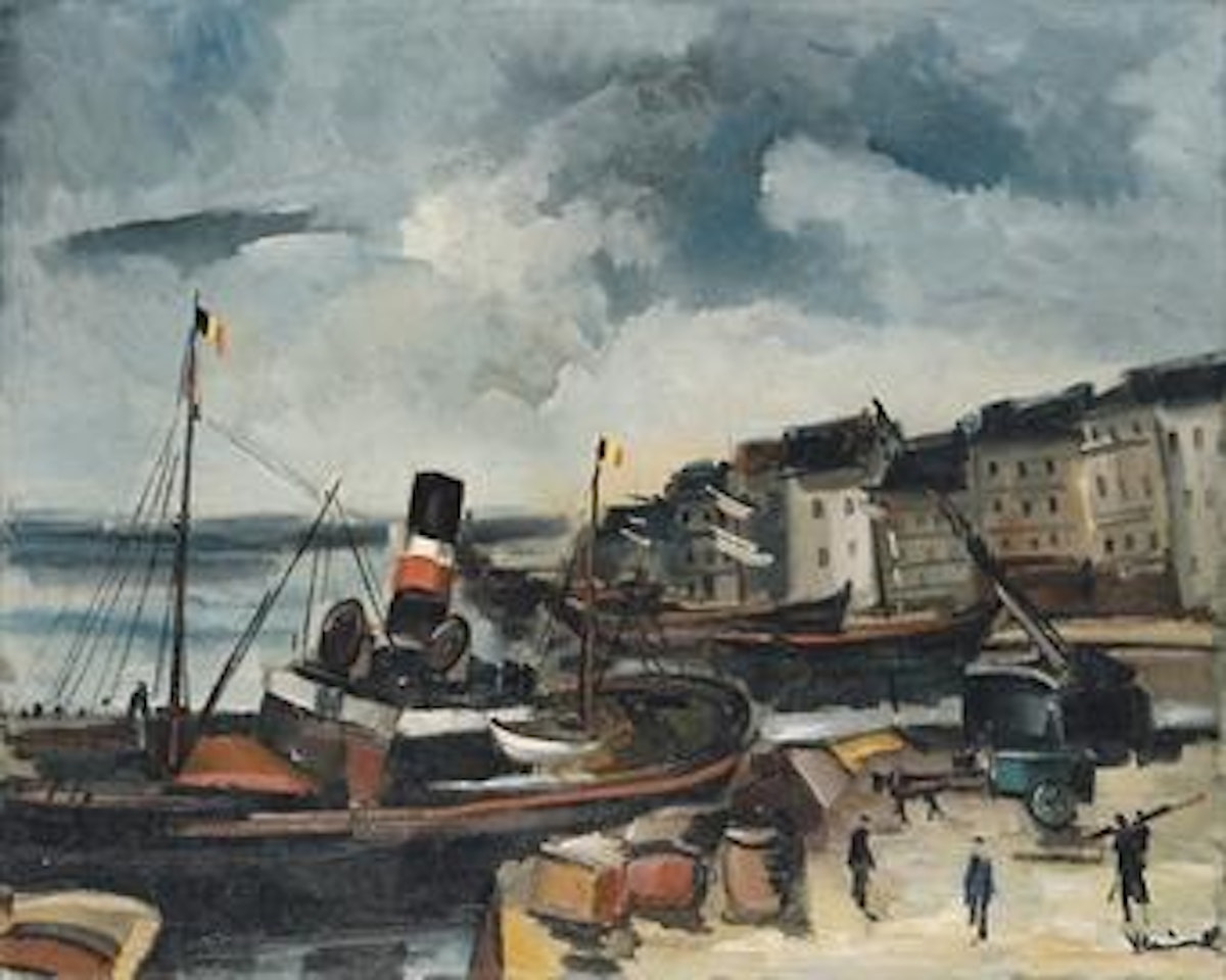 Les bassins du Havre by Maurice de Vlaminck