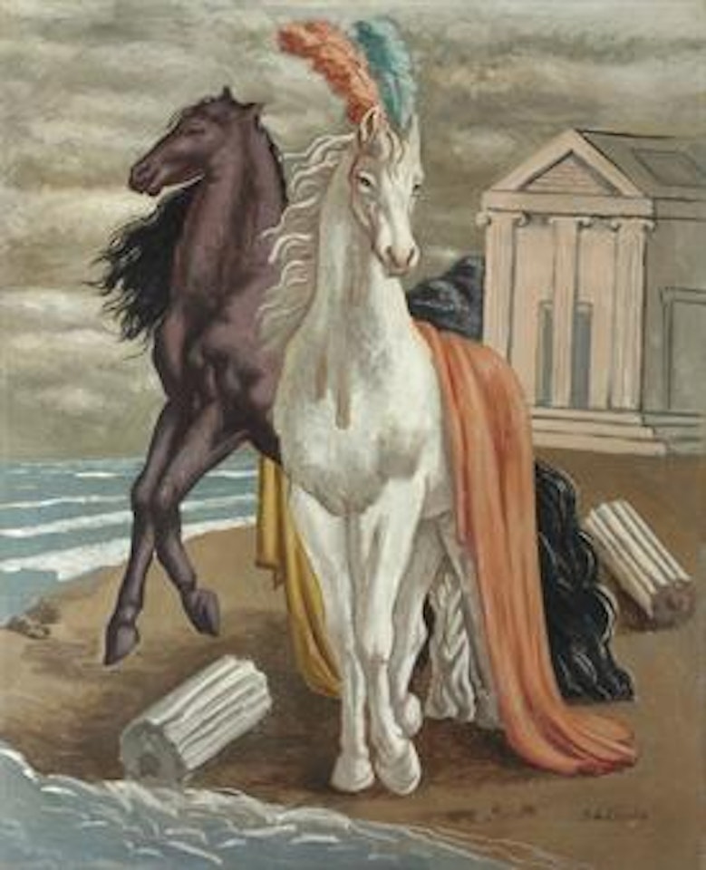Le cheval d'Agamémnon (Due cavalli sulla spiaggia) by Giorgio de Chirico