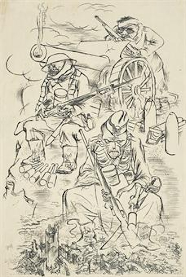 Die drei Soldaten by George Grosz