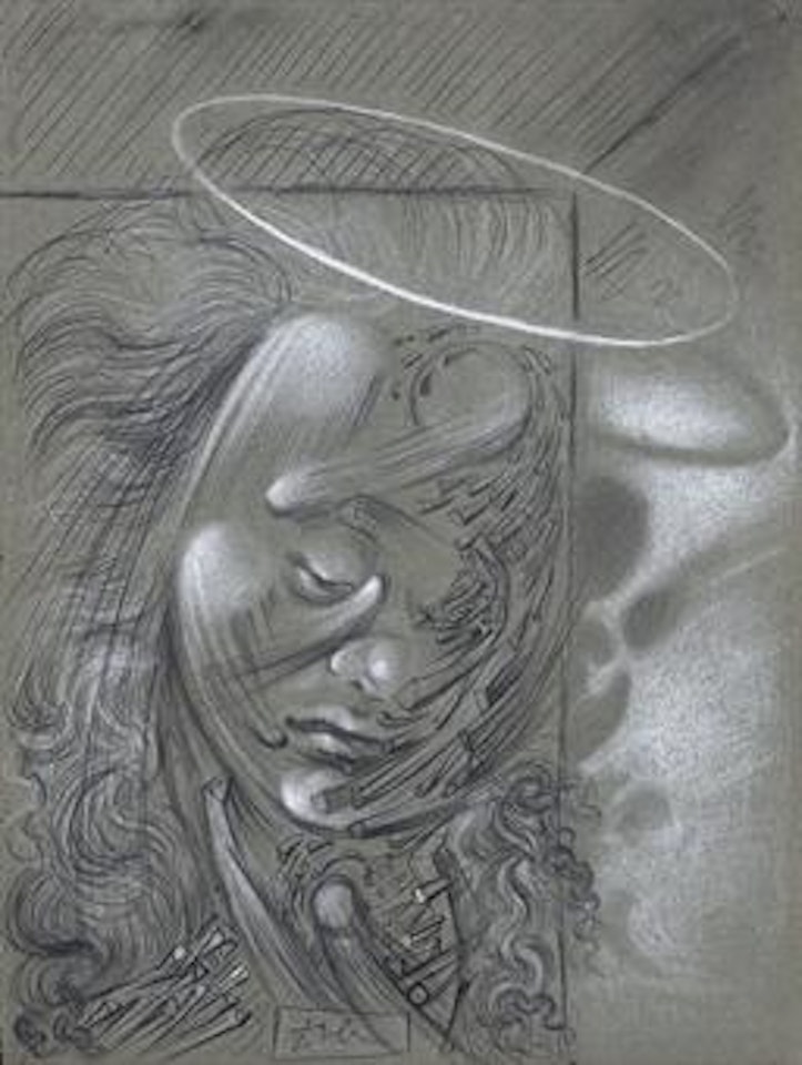 Double image de Madone rhinocérontique by Salvador Dali