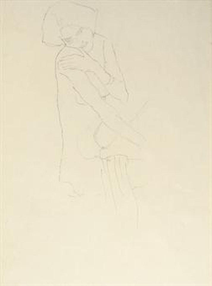 Sitzender Akt by Gustav Klimt