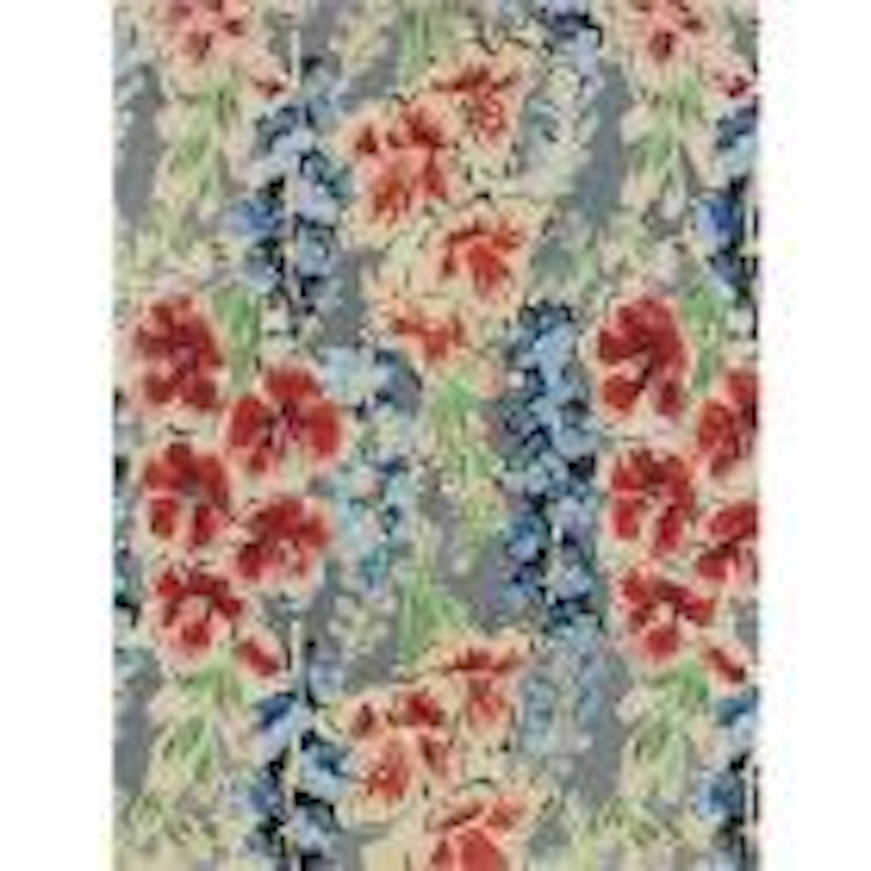Glaieuls rouge et phlox bleus sur fond gris by Raoul Dufy