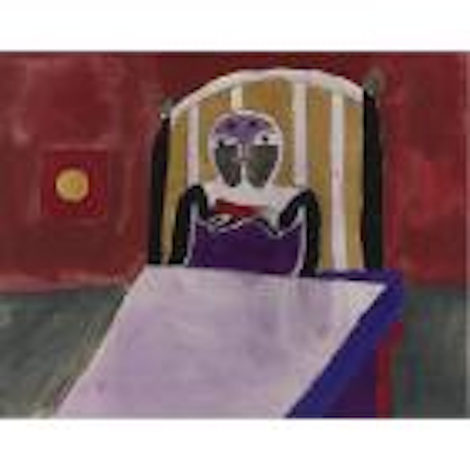 Mujer y pajaro en una cama by Francisco Toledo