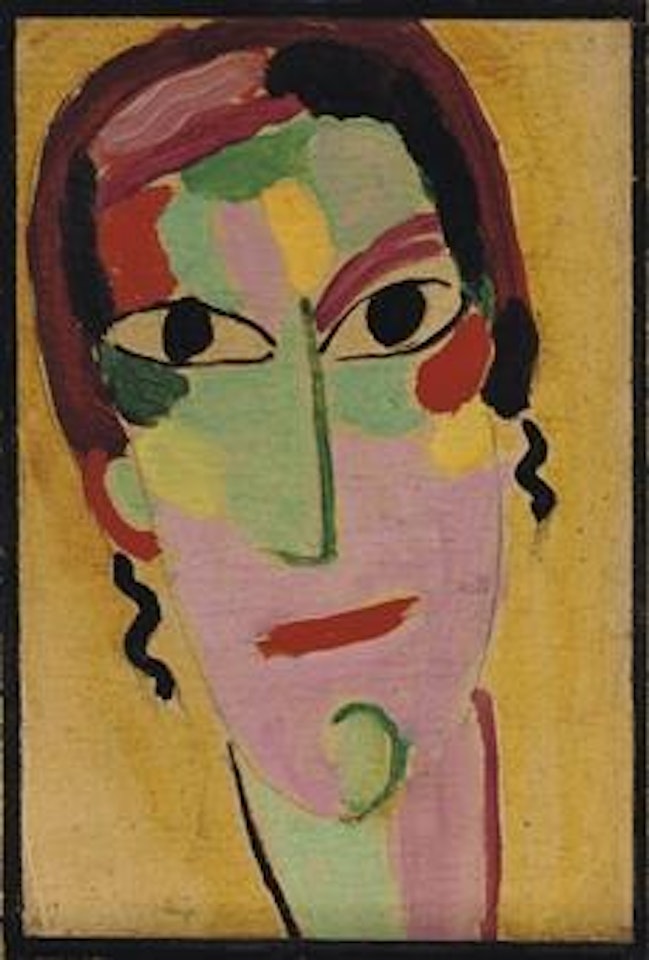 Mystischer Kopf: Ganz erwacht by Alexej von Jawlensky