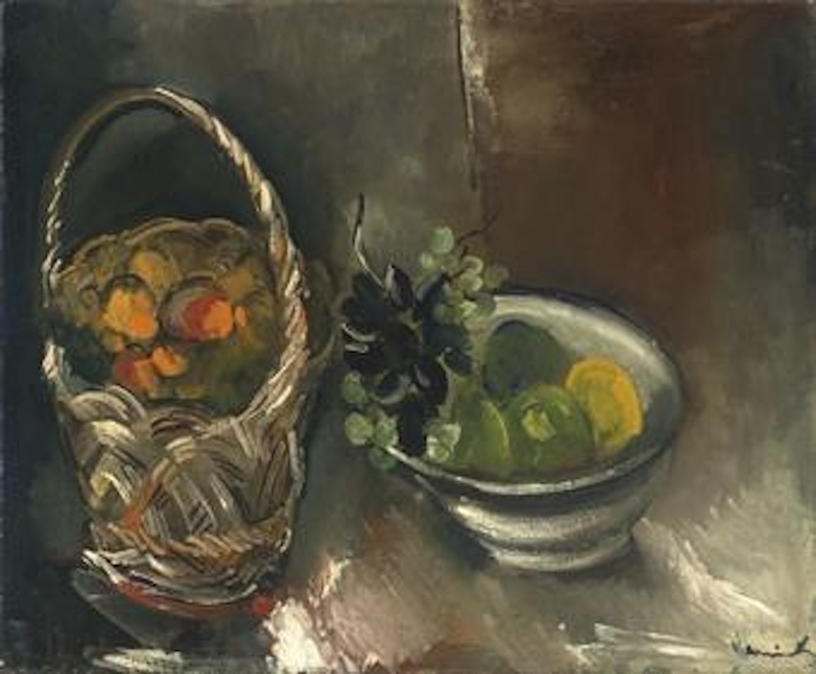 Nature morte au panier de fruits by Maurice de Vlaminck