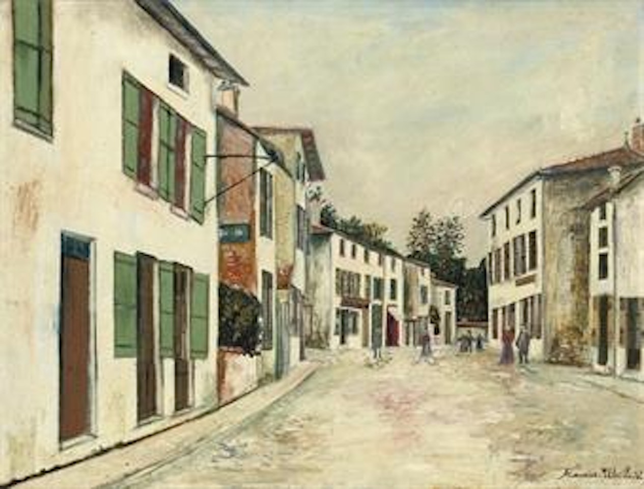 Place de village by Maurice Utrillo
