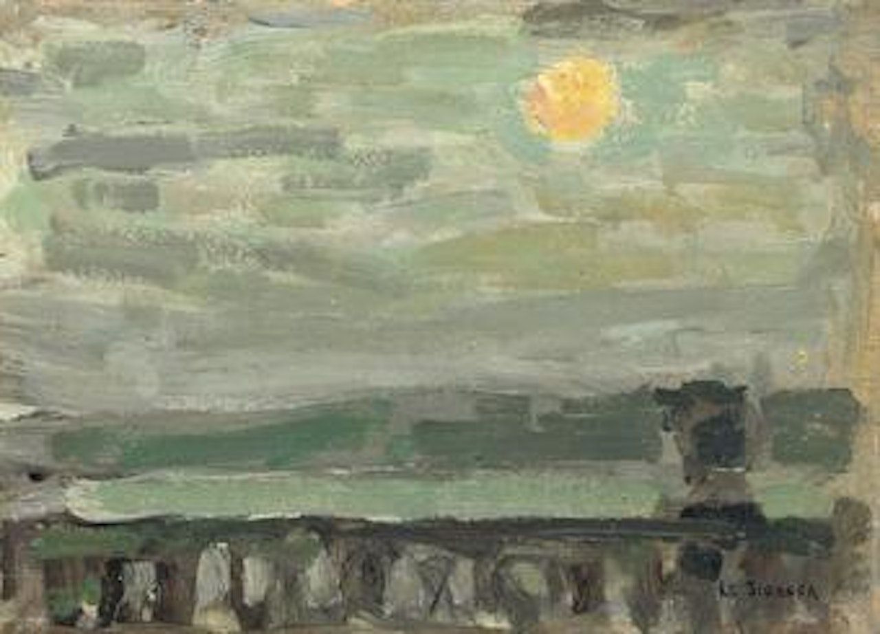 La terrasse, clair de lune, Lago Maggiore by Henri Le Sidaner