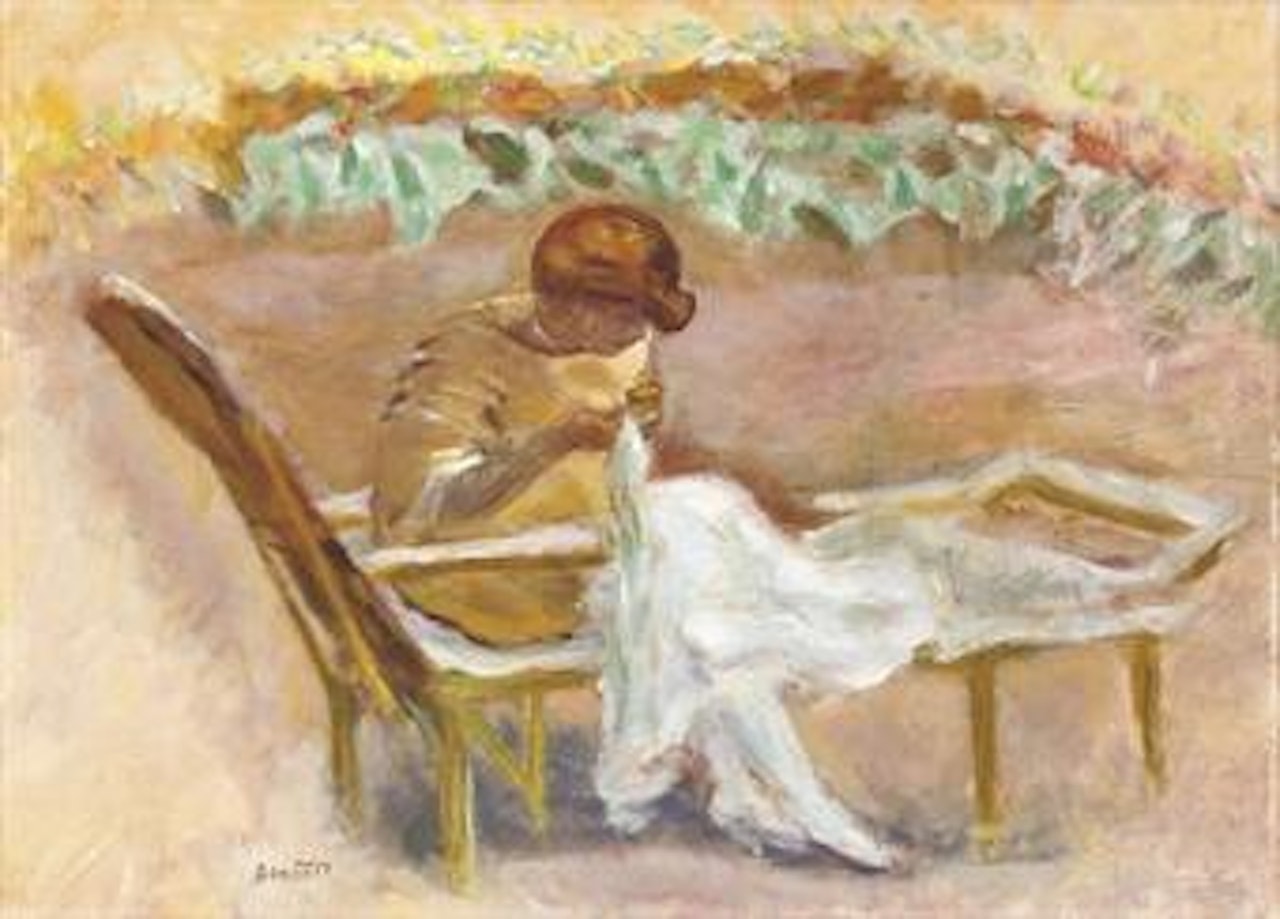 Femme cousant by Pierre Bonnard